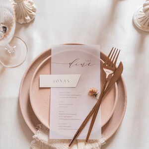 Seating plan table plan wedding modern glam elegant and classic in the colors white, beige, rose, peach, apricot, simple and slanted image 4