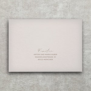 Scandi Chic Envelope matching envelope for invitation card set, modern and simple, Nordic style image 4
