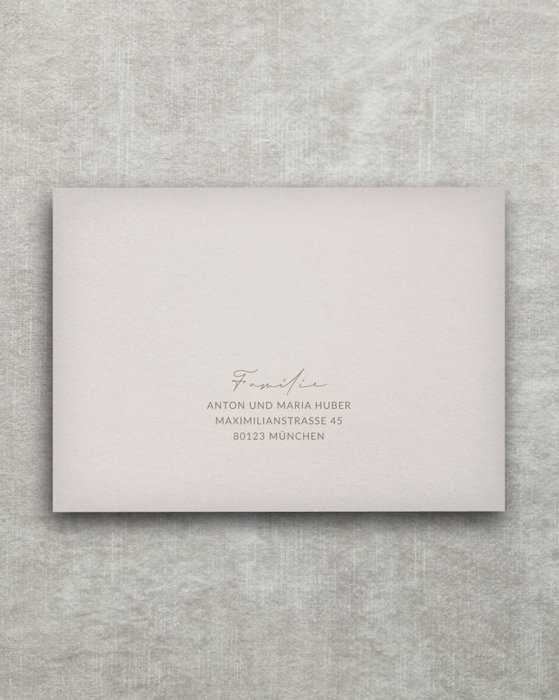 Scandi Chic Envelope matching envelope for invitation card set, modern and simple, Nordic style image 4