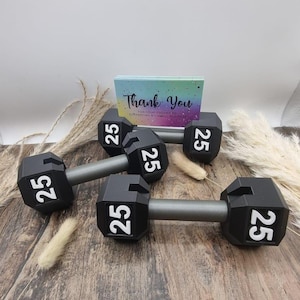 Dumbell Businesscard Holder, Hantel Visitenkartenhalter, Fitnessstudio Geschenk, Fitness Trainer Schreibtisch Accessoire, Personal Trainer
