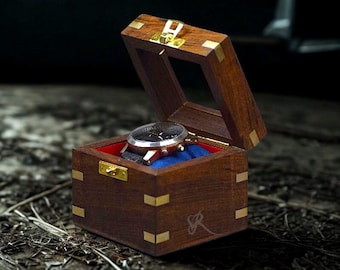 Scatola per orologi unica, custodia per orologi in legno di palissandro di lunga durata fatta a mano a 3 slot per uomo e donna
