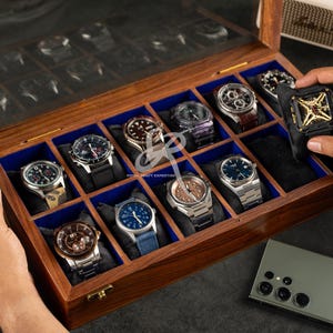 Scatola per orologi personalizzata per anniversario da uomo Scatola per orologi in legno di palissandro di lunga durata da  Organizzatore