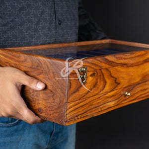 Rosewood Watch Box, Personalized Watch Box for Men, Gifts for Dad, Engraved Mens Jewelry Box (2, 3, 4, 6 or 8 columns with or drawer)