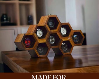 Luxury Custom Father&#39;s Day Gift, Free Personalized Rosewood Vintage watch box, Wood Watch Case Watch Display Case for Men Best Gift For him