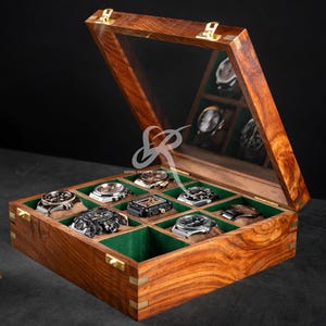 Watch Box for Men, Watch Case for Men, Watch Case Personalized, Watch Box for Him, Mens Watch Display Case, Rosewood Watch Case Watch Holder