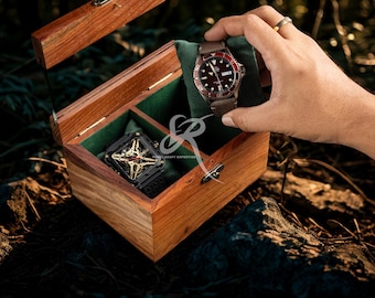 Personalized Rosewood Watch Box – Anniversary Gift for Him