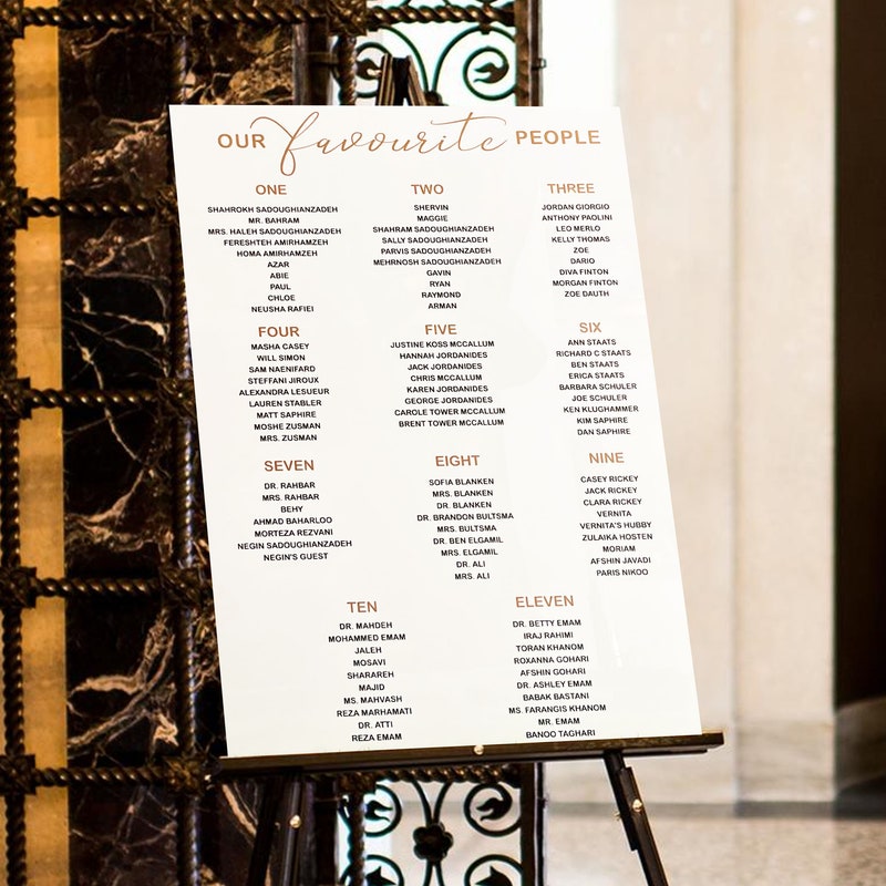 Acrylic Wedding Seating Chart Etsy