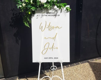 Custom Acrylic Wedding Welcome Sign, 3D Acrylic Engagement Sign, Personalized Nikkah Sign, Custom Wedding Signage, Event Reception Sign