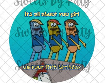 Its All About You Girl 16th Birthday Sponge Edible Images