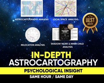 Astrokartografiläsning samma timme/samma dag, personlig relokaliseringsastrologi. Astromaptanalys, psykologisk insikt