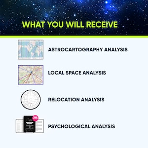 Same Hour/Same Day Astrocartography Reading, Personalized Relocation Astrology. Astromap Analysis, Psychological Insight bild 7