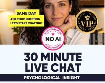 One Question Reading and Live 30 Min Psychic Chat Session, Psychological Insight