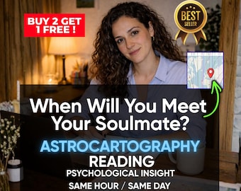 Same Hour Astrocartography Love Reading, Personalized Astrology Report, Soulmate and Future husband, Psychological Insight