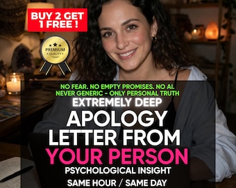 Channeled Apology Letter From Your Person, Psychic Love Reading, Psychological Insight