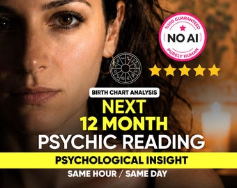 Next 12 Month Psychic Reading, Birth Chart Analysis, Psychological Insight