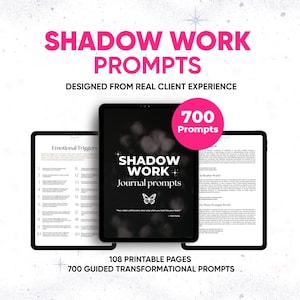 Shadow Work Journal, Mental Health, Trauma Healing, Spiritual Journal, Psychological Insight