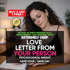Channeled Love Letter From Your Person, Psychic Reading, Psychological Insight