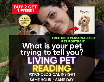Same Hour Living Pet Psychic Reading, Intuitive Animal Communication, Psychological Insight