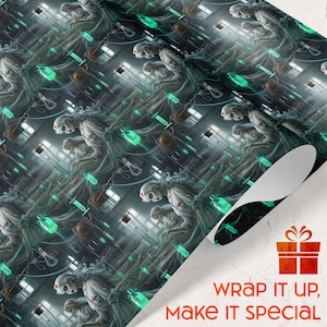 Nurse Horror Gift Wrap Spooky Halloween Themes with Scary Wrapping Perfect for Unique Party Trick or Treat Ideas