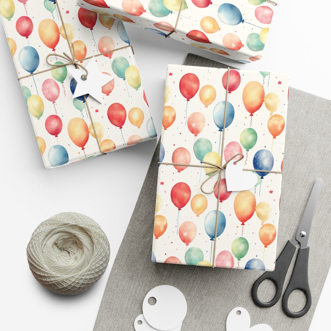 Kids Style Balloon Wrapping Paper, Birthday Gift Wrapping Paper ...