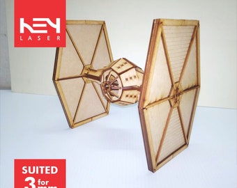Laser-Cut 3D Star Wars TIE Fighter Vector Files (Digital Download)