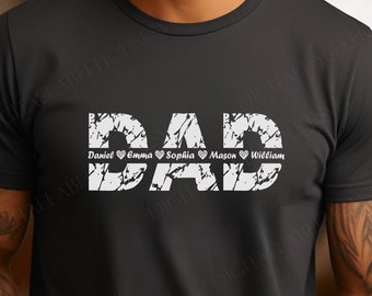 Marco con el nombre del papá en formato SVG, archivo de corte para el Día del Padre (descarga digital)
