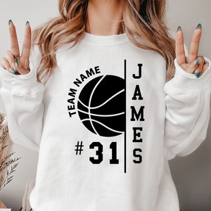 Basketbalteam svg, speler sjabloon, Ai Eps Svg Png Pdf, basketbal moeder svg, basketbalshirt svg, gesneden bestand, opstrijkbaar, Cricut, silhouet