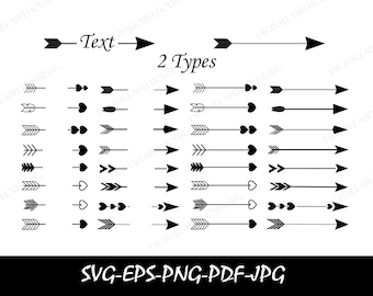 Arrow SVG Bundle, Arrowhead Vector Graphics (Digital Download)