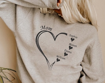 Aangepaste hart kleinkinderen naam Svg, gepersonaliseerde Mama Cricut Design Vector bundel, moeder Mimi clipart silhouet, png T-shirt, snijplot