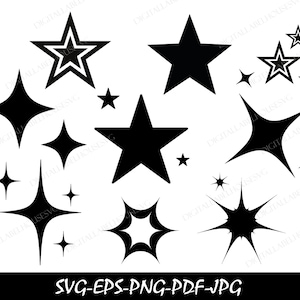 Sparkle SVG-Bundle, Sparkle Stars SVG, Sterne SVG, Stern Clipart, helle Sterne, funkelnde Sterne, Instant Download, Cricut Cut Datei, CnC-Dateien