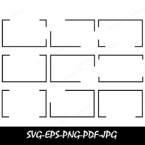 Ouvert RECTANGLE SVG, Svg RECTANGLE divisé, Rectangle contour Svg, Rectangle cadre Svg, Svg carré divisé, Svg monogramme, carré svg, Svg frontière