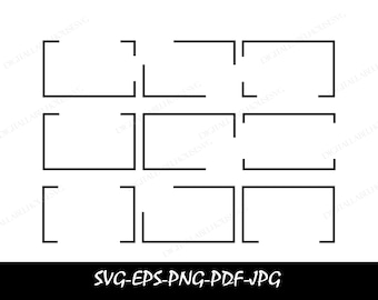 Open RECTANGLE SVG, Split RECTANGLE Svg, Rectangle Outline Svg, Rectangle Frame Svg, Split Square Svg, Monogram Svg, square svg, Border Svg