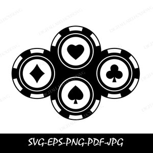 Poker Chips SVG Files | Casino Chips Cut Files | Gambling Vector Files | Poker Vector | Poker Clip Art | CnC Files | Poker Silhouette