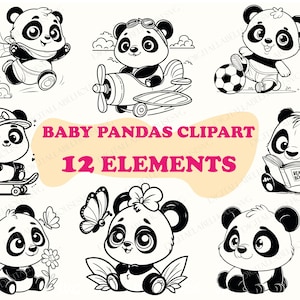 Panda SVG, archivo SVG de cara de panda, cabeza de panda linda, clipart de panda, bebé lindo, oso panda, pandas kawaii, animal gracioso, pegatinas imprimibles