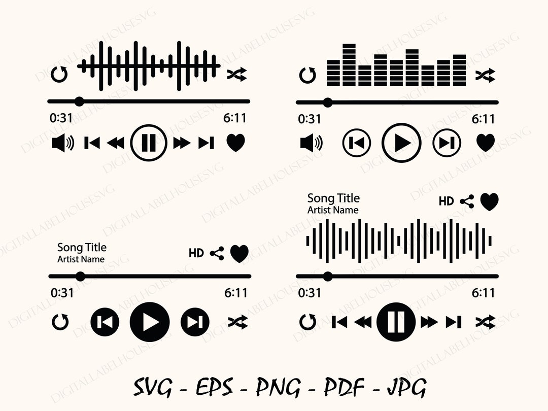 Music Player Svg Bundle, Music Player Display Audio Control Svg, Play ...