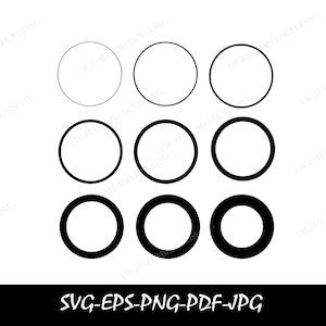 Circle Frame svg, Circle SVG, Circle monogram svg, circle border svg, Cricut & Silhouette files, circle frame cut file, circle outline svg