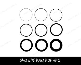 Circle Frame svg, Circle SVG, Circle monogram svg, circle border svg, Cricut & Silhouette files, circle frame cut file, circle outline svg