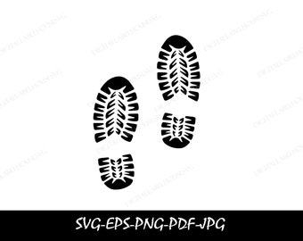 Hiking Boot Prints SVG, PNG, EPS, pdf, jpg instant digital download,footprint,boot print,shoe print,Mountain Boot Svg,Hiking Silhouette