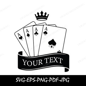 Cartes à jouer dégoulinant, As de cartes à jouer fichiers SVG, As de pique, As de coeur, As de carreau, As de trèfle Couper des fichiers, Aces fichiers vectoriels