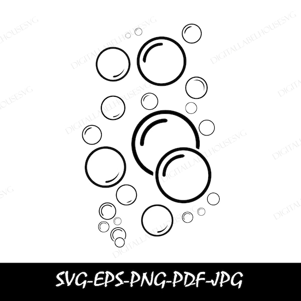 Bubble SVG,EPS,Bubbles,Cute,Decor,Air,Blowing Bubble,Handdrawn,Bubble cut file,PNG,Cricut,Cameo,Silhouette,Line,Instant download