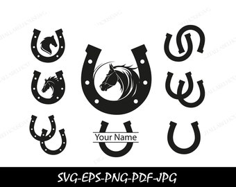 Horseshoe SVG Files | Horse Shoe Cut Files | Horseshoe Vector Files | Horse Shoe Vector | Horseshoe Clip Art | CnC Files | St Patrick&#39;s Day