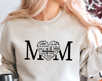 Mother svg, Mom heart svg, Mom svg, Shirt, Mama svg, Heart svg, Mothers Day svg, Typography svg, Vector MOM Svg, Mom Outline, Gift for Mom