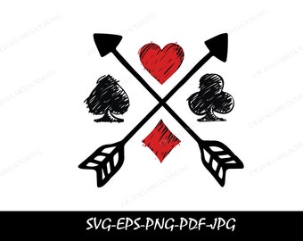 Royal Flush Spade SVG PNG, Playing Cards Svg, Gambling, Card Clip Art, Poker Cards Vector, Casino Games, Royal Flush Clip Art,ARROW,Drawing