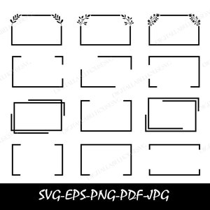 BUNDLE RECTANGLE SVG, téléchargement immédiat, Rectangle Svg, cadre Svg, Split cadre carré Svg, téléchargement numérique, bordures ClipArt, lot de cadres