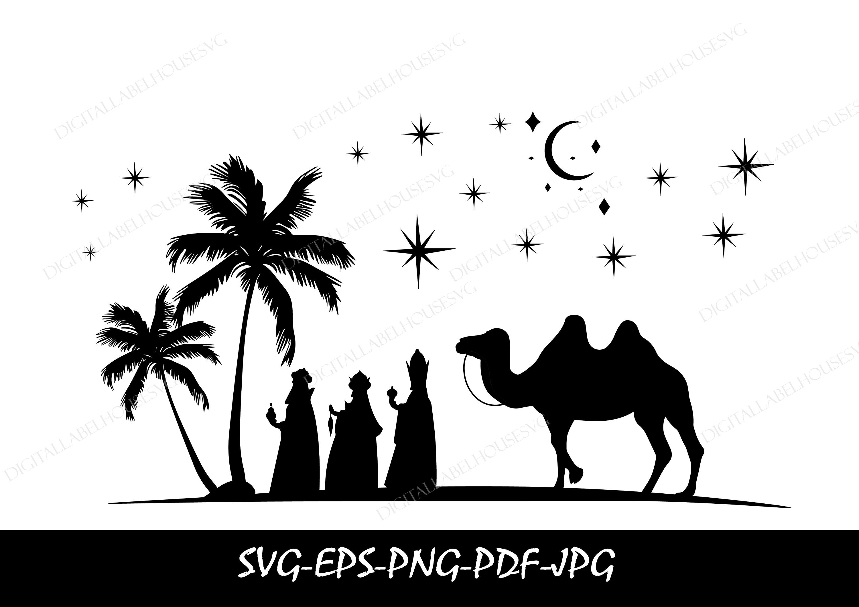 Christmas Nativity Silhouette ,cutting Machine Art,3 Wise Men