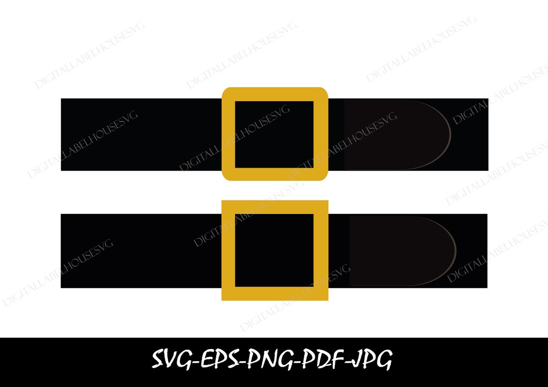 Santa Belt Svg, Santa Claus Svg File for Cricut, Silhouette, Leprechaun