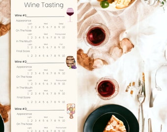 Customizable Wine Tasting Card