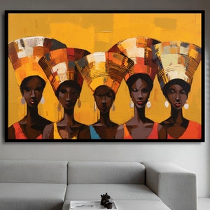 african american culture African Canvas Antique Decor African woman Art Canvas print Ready to Hang Large wall decor office wall art art gift