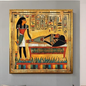 Egyptian Culture Decor  ancient art Extra large Art Egypt Graffiti vibrant art prints trendy wall art gold framed art office wall decor gift