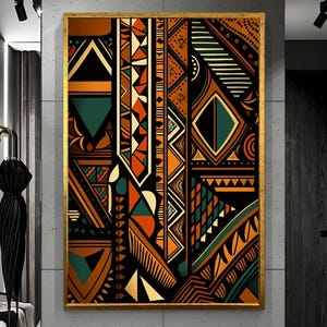 African Pattern Wall Art, African Wall Art, African Abstract Wall Decor, Canvas Wall Art, Home Decor, Office Wall art, Fashion wall Art, art